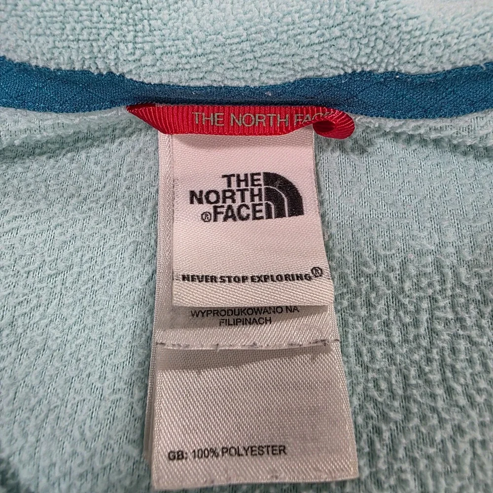 The North Face Womens Pullover Sweater Green Small Fleece Quarter Zip Outdoor‎